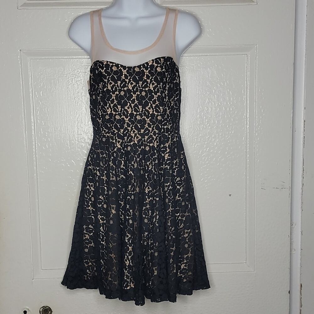 Black & nude dress - dressy, above knee